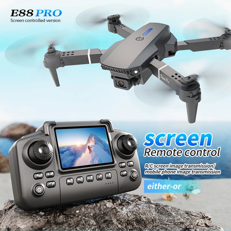 Drone Camera Hd - โดรนรุ่น Professional E88 PRO พร้อมหน้าจอ กล้อง